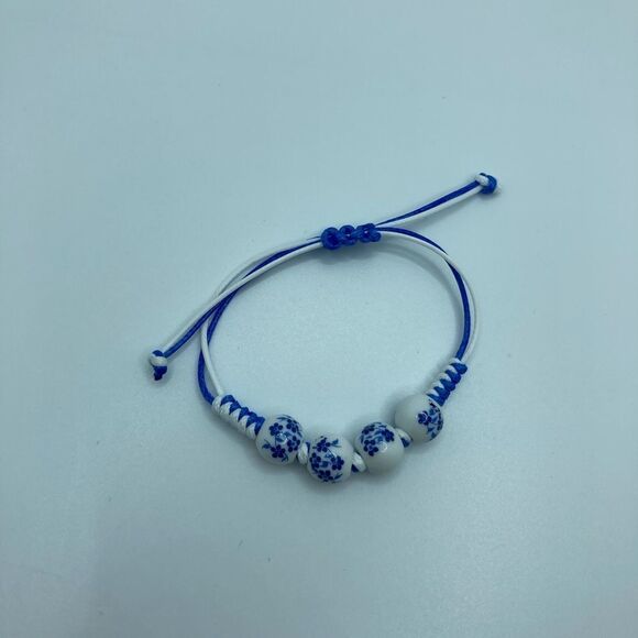 Floral Beaded Charm Rope Bracelet - Picture 6 of 6